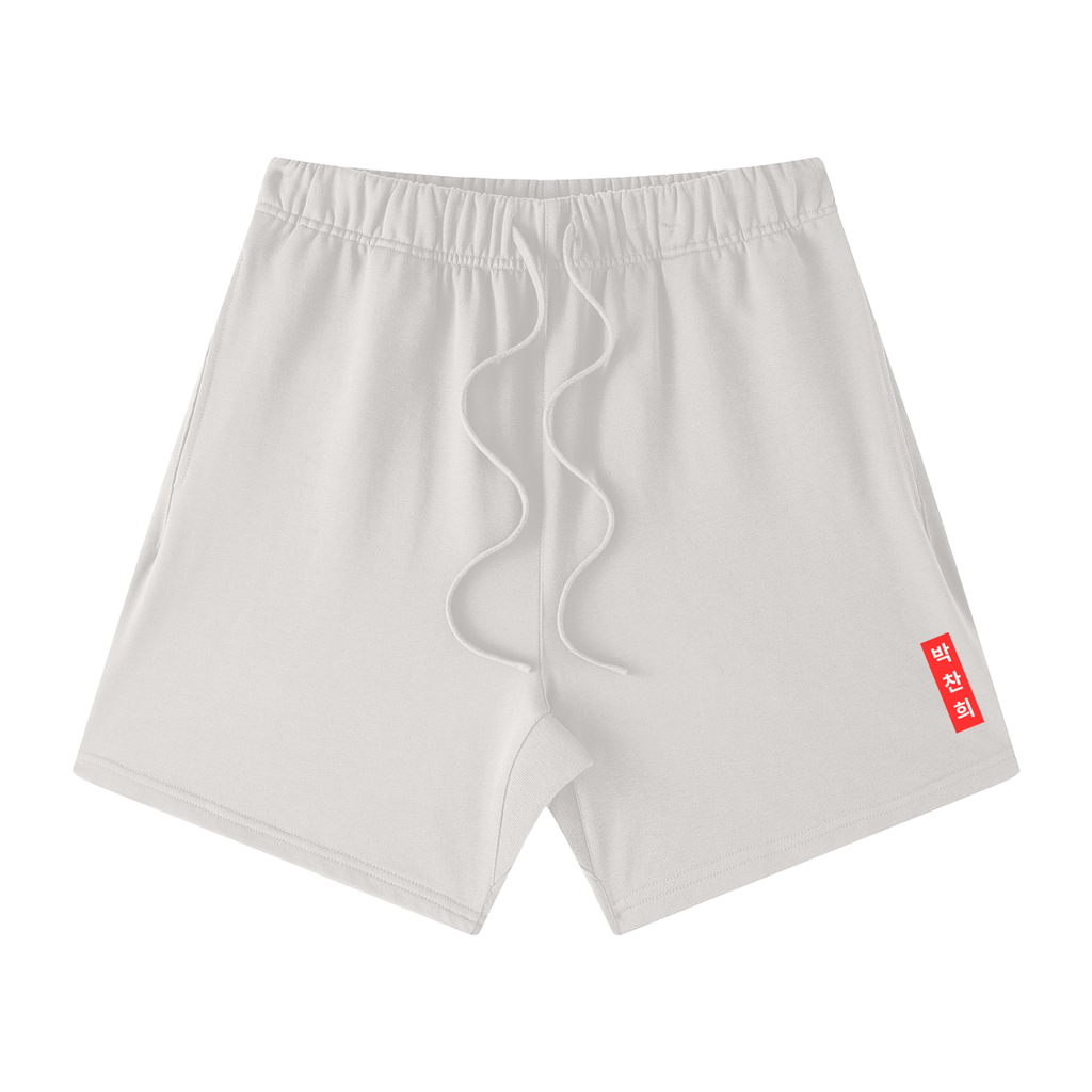 CHAN HEE Box Logo Cotton Shorts