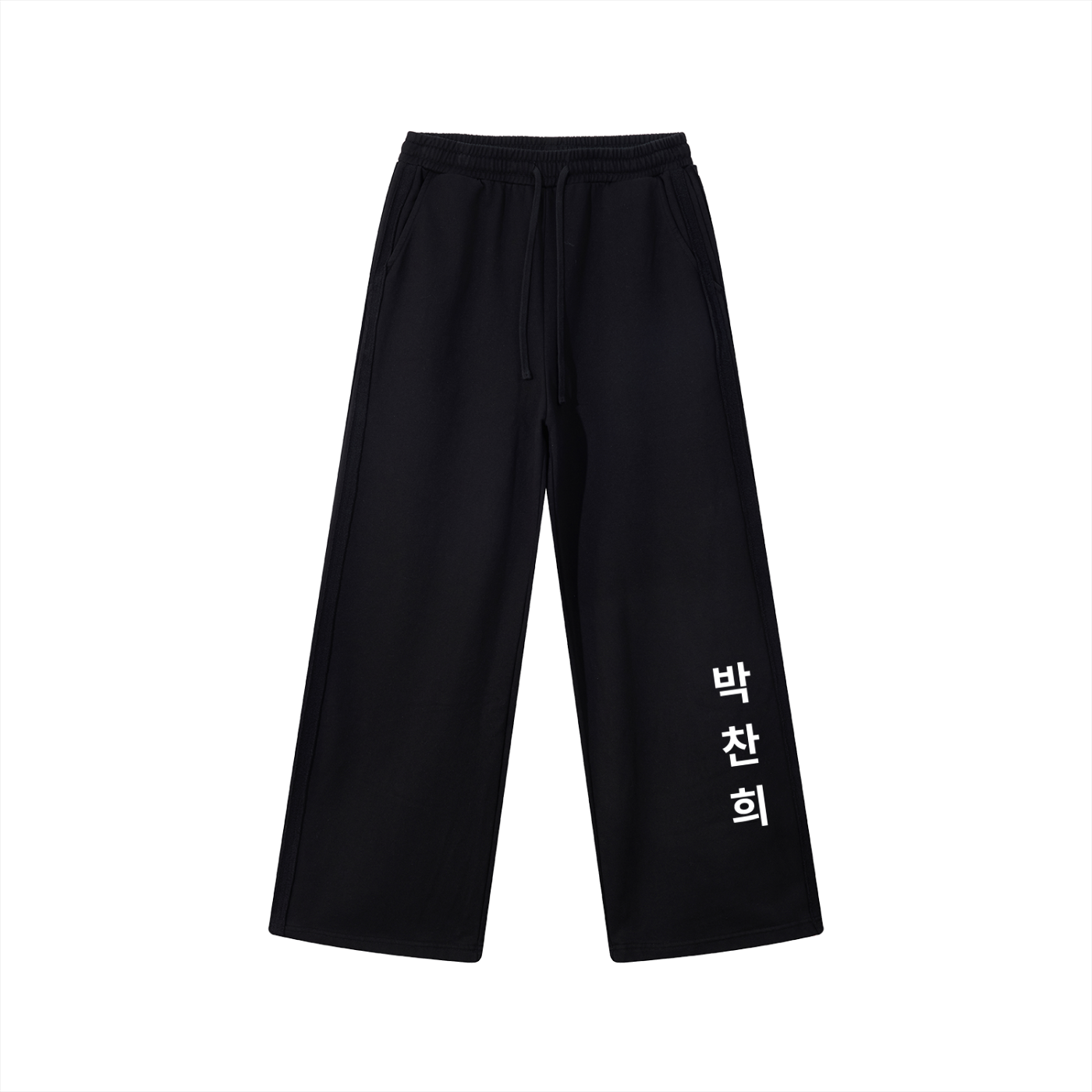 CHAN HEE Raw Wide Leg Sweat Pants