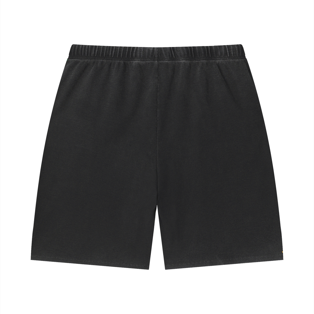 CHAN HEE Vintage Wash Waffle Raw Shorts